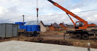 Начато строительство коттеджа в д. Пегелево Гатчинского района